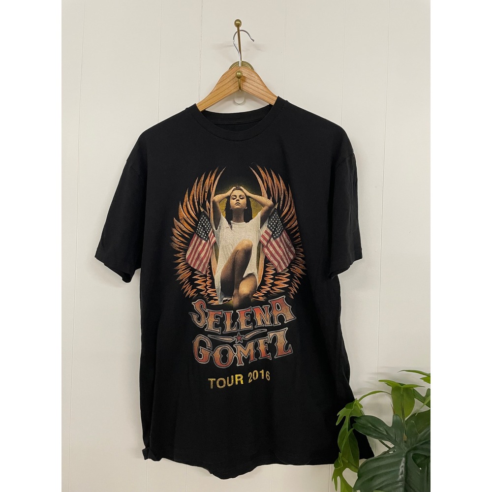 Selena Gomez Revival Tour 2016 Graphic T-Shirt Black XL Concert Merch Dates